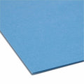 Smead Straight Tab Cut Letter Recycled Top Tab File Folder, Blue, 8 1/2" Width x 11" Length, 100 / Box, SMD12010