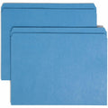 Smead Straight Tab Cut Letter Recycled Top Tab File Folder, Blue, 8 1/2" Width x 11" Length, 100 / Box, SMD12010