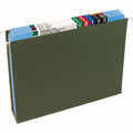 Smead Straight Tab Cut Letter Recycled Top Tab File Folder, Blue, 8 1/2" Width x 11" Length, 100 / Box, SMD12010
