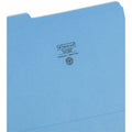 Smead Colored 1/3 Tab Cut Letter Recycled Top Tab File Folder, Blue, 8 1/2" Width x 11" Length, 100 / Box, SMD12034