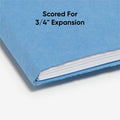 Smead Colored 1/3 Tab Cut Letter Recycled Fastener Folder, Blue, 8 1/2" Width x 11" Length, 50 / Box, SMD12040