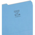 Smead 1/3 Tab Cut Letter Recycled Top Tab File Folder, Blue, 8 1/2" Width x 11" Length, 100 / Box, SMD12043
