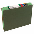 Smead Straight Tab Cut Letter Recycled Top Tab File Folder, Green, 8 1/2" Width x 11" Length, 100 / Box, SMD12110