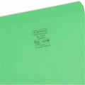 Smead Straight Tab Cut Letter Recycled Top Tab File Folder, Green, 8 1/2" Width x 11" Length, 100 / Box, SMD12110