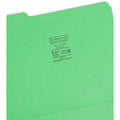 Smead Colored 1/3 Tab Cut Letter Recycled Top Tab File Folder, Green, 8 1/2" Width x 11" Length, 100 / Box, SMD12134