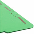 Smead Colored 1/3 Tab Cut Letter Recycled Fastener Folder, Green, 8 1/2" Width x 11" Length, 50 / Box, SMD12140