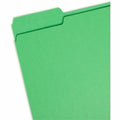 Smead Colored 1/3 Tab Cut Letter Recycled Top Tab File Folder, Green, 8 1/2" Width x 11" Length, 100 / Box, SMD12143