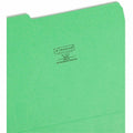 Smead Colored 1/3 Tab Cut Letter Recycled Top Tab File Folder, Green, 8 1/2" Width x 11" Length, 100 / Box, SMD12143