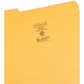 Smead Colored 1/3 Tab Cut Letter Recycled Top Tab File Folder, Goldenrod, 8 1/2" Width x 11" Length, 100 / Box, SMD12234