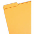 Smead Colored 1/3 Tab Cut Letter Recycled Top Tab File Folder, Goldenrod, 8 1/2" Width x 11" Length, 100 / Box, SMD12234