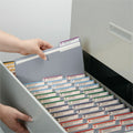Smead Colored 1/3 Tab Cut Letter Recycled Top Tab File Folder, Gray, 8 1/2" Width x 11" Length, 100 / Box, SMD12334