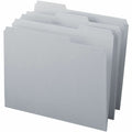 Smead Colored 1/3 Tab Cut Letter Recycled Top Tab File Folder, Gray, 8 1/2" Width x 11" Length, 100 / Box, SMD12334