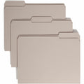 Smead Colored 1/3 Tab Cut Letter Recycled Top Tab File Folder, Gray, 8 1/2" Width x 11" Length, 100 / Box, SMD12334