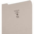 Smead Colored 1/3 Tab Cut Letter Recycled Top Tab File Folder, Gray, 8 1/2" Width x 11" Length, 100 / Box, SMD12334