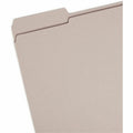 Smead Colored 1/3 Tab Cut Letter Recycled Top Tab File Folder, Gray, 8 1/2" Width x 11" Length, 100 / Box, SMD12334
