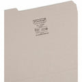 Smead Colored 1/3 Tab Cut Letter Recycled Top Tab File Folder, Gray, 8 1/2" Width x 11" Length, 100 / Box, SMD12343