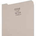 Smead Colored 1/3 Tab Cut Letter Recycled Top Tab File Folder, Gray, 8 1/2" Width x 11" Length, 100 / Box, SMD12343