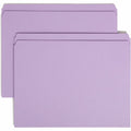 Smead Colored Straight Tab Cut Letter Recycled Top Tab File Folder, Lavender, 8 1/2" Width x 11" Length, 100 / Box, SMD12410