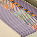 Smead Colored Straight Tab Cut Letter Recycled Top Tab File Folder, Lavender, 8 1/2" Width x 11" Length, 100 / Box, SMD12410