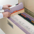 Smead Colored Straight Tab Cut Letter Recycled Top Tab File Folder, Lavender, 8 1/2" Width x 11" Length, 100 / Box, SMD12410