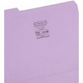 Smead Colored 1/3 Tab Cut Letter Recycled Top Tab File Folder, Lavender, 8 1/2" Width x 11" Length, 100 / Box, SMD12434