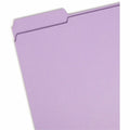 Smead Colored 1/3 Tab Cut Letter Recycled Top Tab File Folder, Lavender, 8 1/2" Width x 11" Length, 100 / Box, SMD12434