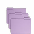 Smead Colored 1/3 Tab Cut Letter Recycled Top Tab File Folder, Lavender, 8 1/2" Width x 11" Length, 100 / Box, SMD12443