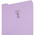 Smead Colored 1/3 Tab Cut Letter Recycled Top Tab File Folder, Lavender, 8 1/2" Width x 11" Length, 100 / Box, SMD12443