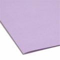 Smead Colored 1/3 Tab Cut Letter Recycled Top Tab File Folder, Lavender, 8 1/2" Width x 11" Length, 100 / Box, SMD12443