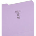 Smead Colored 1/3 Tab Cut Letter Recycled Top Tab File Folder, Lavender, 8 1/2" Width x 11" Length, 100 / Box, SMD12443