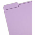 Smead Colored 1/3 Tab Cut Letter Recycled Top Tab File Folder, Lavender, 8 1/2" Width x 11" Length, 100 / Box, SMD12443