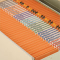 Smead Colored Straight Tab Cut Letter Recycled Top Tab File Folder, Orange, 8 1/2" Width x 11" Length, 100 / Box, SMD12510