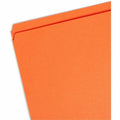 Smead Colored Straight Tab Cut Letter Recycled Top Tab File Folder, Orange, 8 1/2" Width x 11" Length, 100 / Box, SMD12510