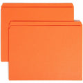 Smead Colored Straight Tab Cut Letter Recycled Top Tab File Folder, Orange, 8 1/2" Width x 11" Length, 100 / Box, SMD12510