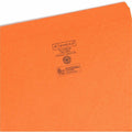 Smead Colored Straight Tab Cut Letter Recycled Top Tab File Folder, Orange, 8 1/2" Width x 11" Length, 100 / Box, SMD12510