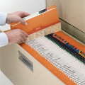 Smead Colored Straight Tab Cut Letter Recycled Top Tab File Folder, Orange, 8 1/2" Width x 11" Length, 100 / Box, SMD12510