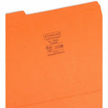 Smead Colored 1/3 Tab Cut Letter Recycled Top Tab File Folder, Orange, 8 1/2" Width x 11" Length, 100 / Box, SMD12534