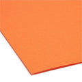 Smead Colored 1/3 Tab Cut Letter Recycled Top Tab File Folder, Orange, 8 1/2" Width x 11" Length, 100 / Box, SMD12543