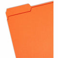 Smead Colored 1/3 Tab Cut Letter Recycled Top Tab File Folder, Orange, 8 1/2" Width x 11" Length, 100 / Box, SMD12543