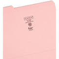 Smead Colored 1/3 Tab Cut Letter Recycled Top Tab File Folder, Pink, 8 1/2" Width x 11" Length, 100 / Box, SMD12634