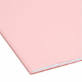 Smead Colored 1/3 Tab Cut Letter Recycled Top Tab File Folder, Pink, 8 1/2" Width x 11" Length, 100 / Box, SMD12634
