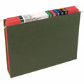Smead Colored Straight Tab Cut Letter Recycled Top Tab File Folder, 8 1/2" Width x 11" Length, 100 / Box, SMD12710
