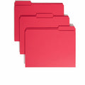 Smead Colored 1/3 Tab Cut Letter Recycled Top Tab File Folder, 8 1/2" Width x 11" Length, 100 / Box, SMD12734