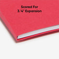 Smead 1/3 Tab Cut Letter Recycled Top Tab File Folder, Red, 8 1/2" Width x 11" Length, 100 / Box, SMD12743