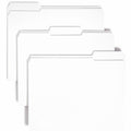 Smead Colored 1/3 Tab Cut Letter Recycled Top Tab File Folder, White, 8 1/2" Width x 11" Length, 100 / Box, SMD12834