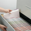 Smead Colored 1/3 Tab Cut Letter Recycled Top Tab File Folder, White, 8 1/2" Width x 11" Length, 100 / Box, SMD12834