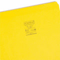 Smead Colored Straight Tab Cut Letter Recycled Top Tab File Folder, Yellow, 8 1/2" Width x 11" Length, 100 / Box, SMD12910