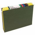 Smead Colored Straight Tab Cut Letter Recycled Top Tab File Folder, Yellow, 8 1/2" Width x 11" Length, 100 / Box, SMD12910