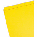 Smead Colored Straight Tab Cut Letter Recycled Top Tab File Folder, Yellow, 8 1/2" Width x 11" Length, 100 / Box, SMD12910
