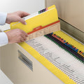Smead Colored Straight Tab Cut Letter Recycled Top Tab File Folder, Yellow, 8 1/2" Width x 11" Length, 100 / Box, SMD12910